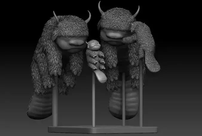 Avatar The Last Airbender Air Bison Family