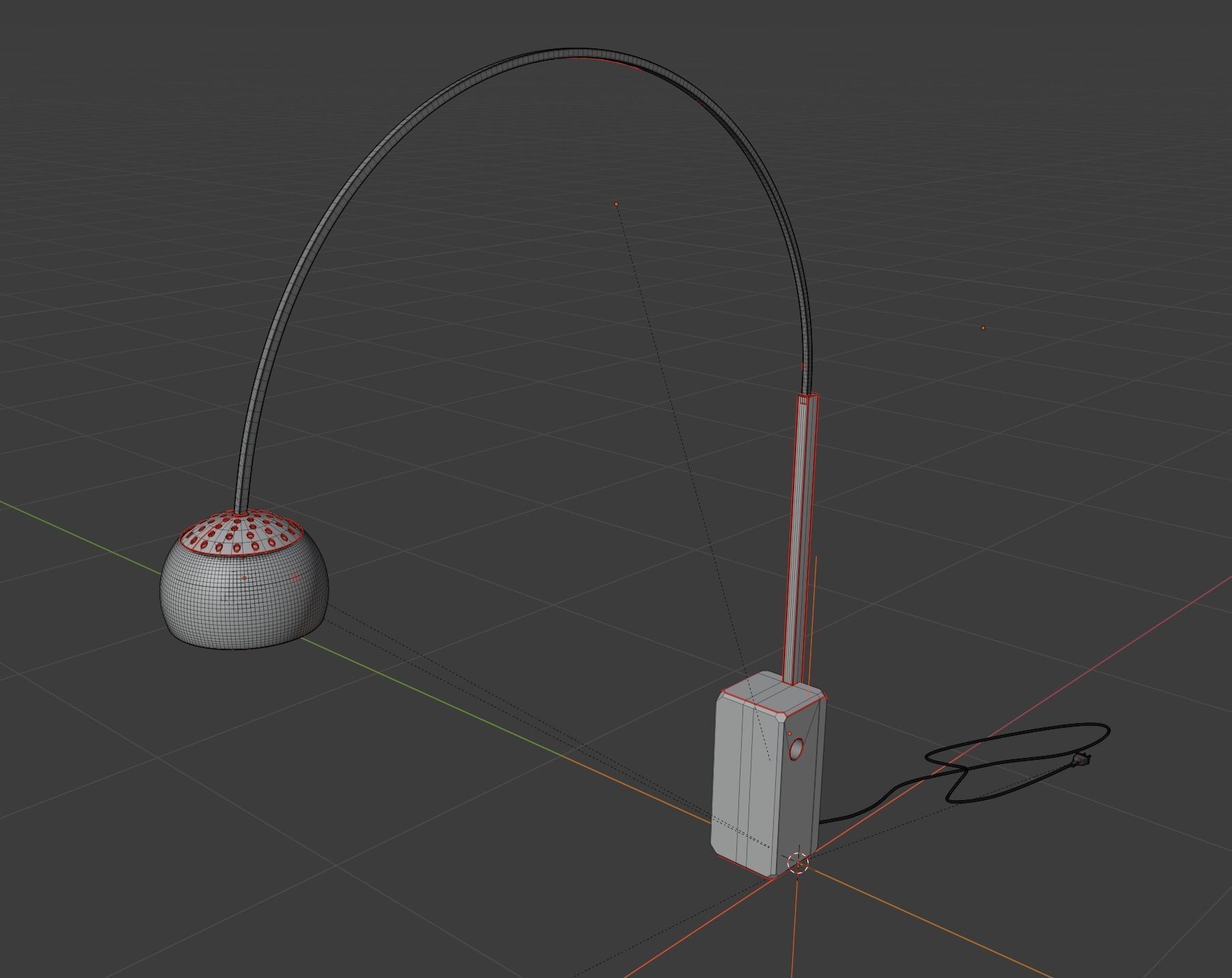 Achille and Pier Castiglioni- Arco Floor Lamp 3D model_4