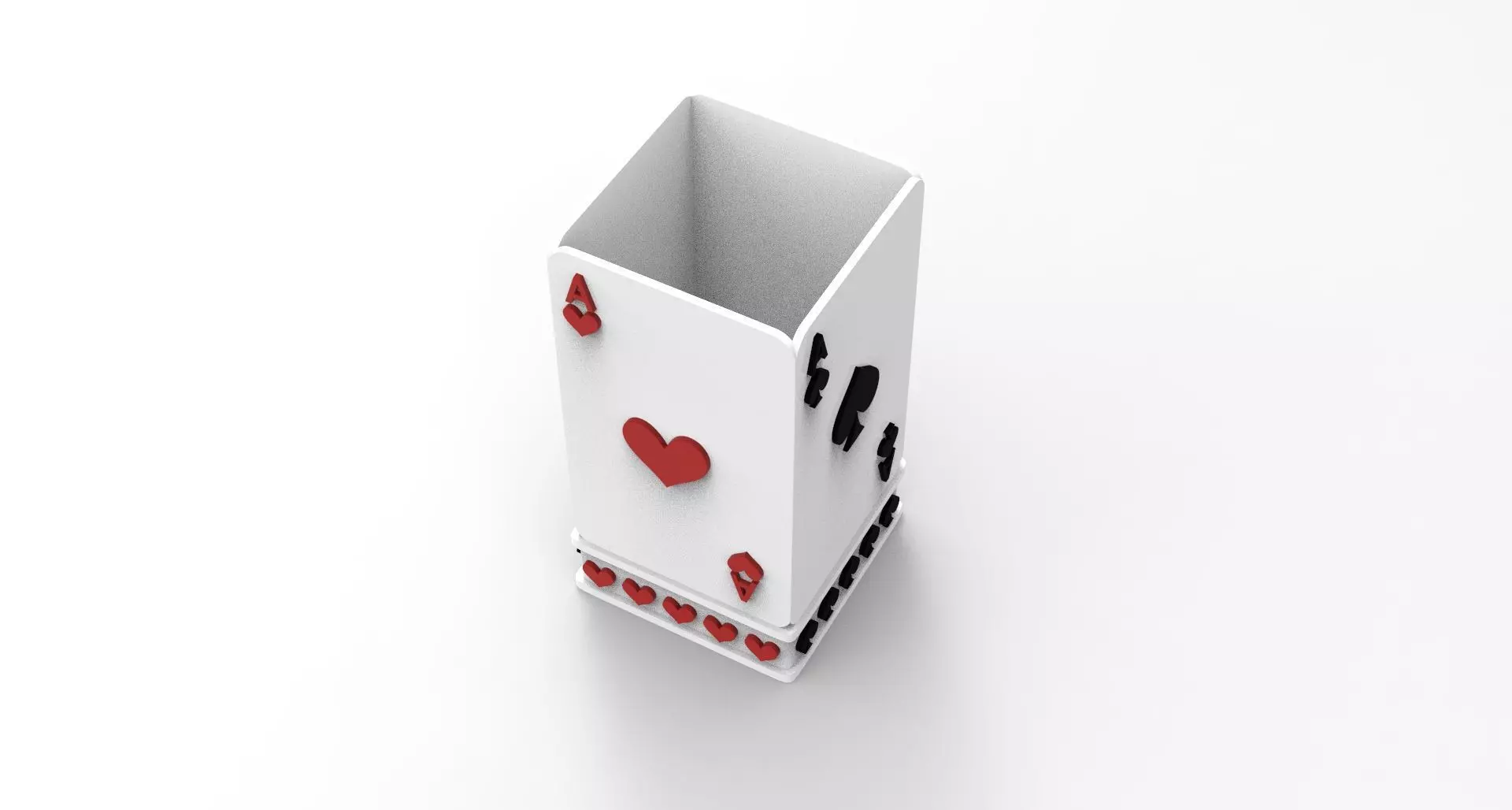 Card Box Pencil and Pen Container 3D print model_0