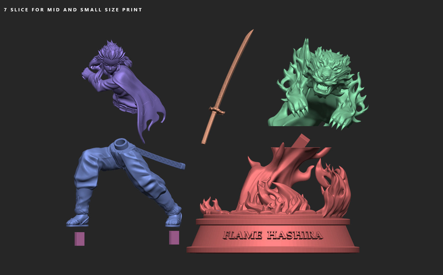 Demon Slayer - Kyojuro Rengoku 3D print model_4