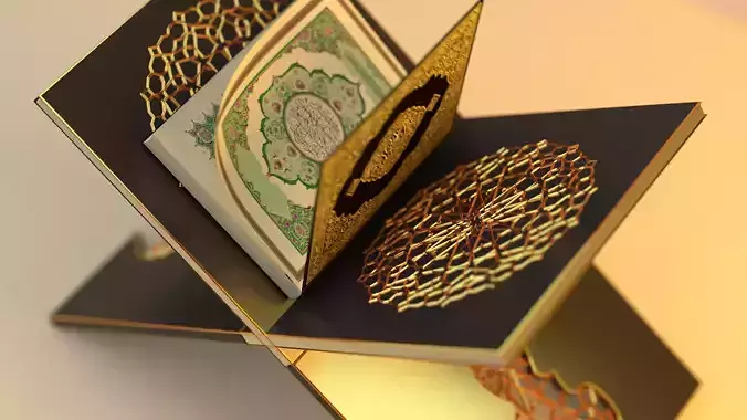 Quran Book Animation 3D model