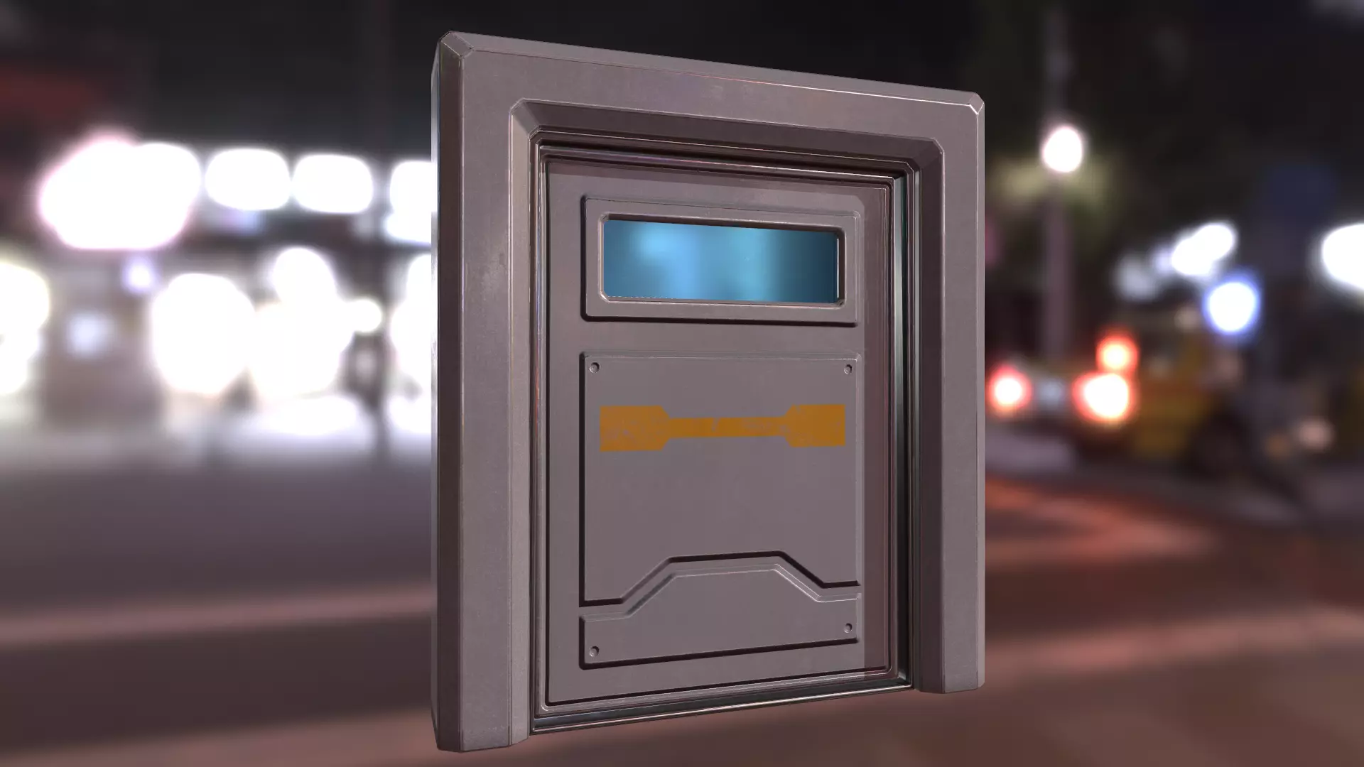 Sci Fi Door Low-poly 3D model