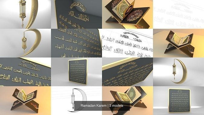 Ramadan Karem Decoration 3D Model Collection