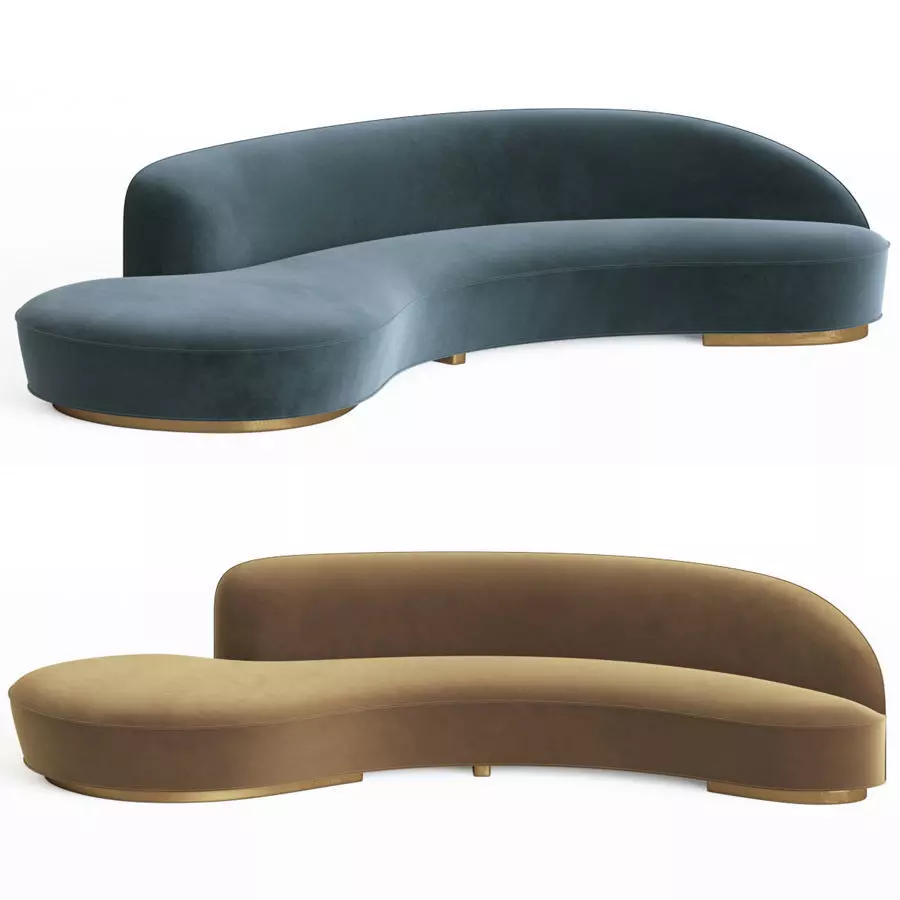 Vladimir Kagan Serpentine Sofa 3D model
