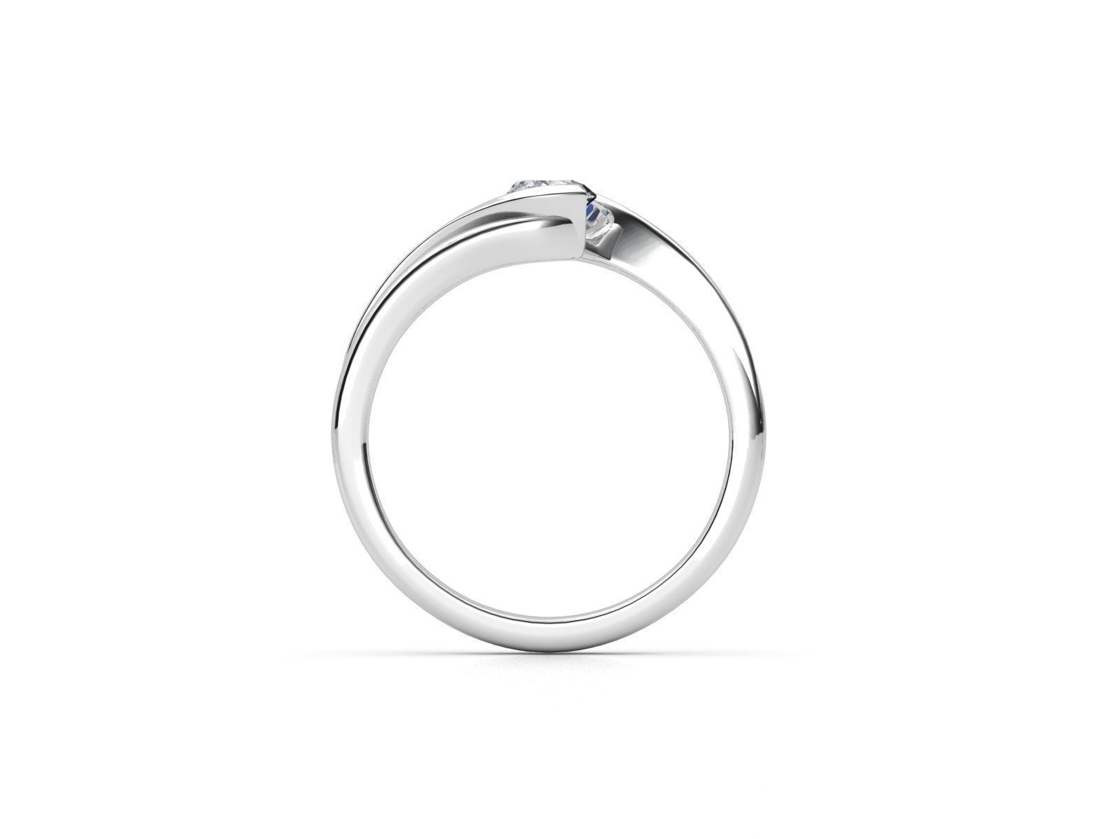 ZDR004 engagement ring with diamond in center 3D print model_1