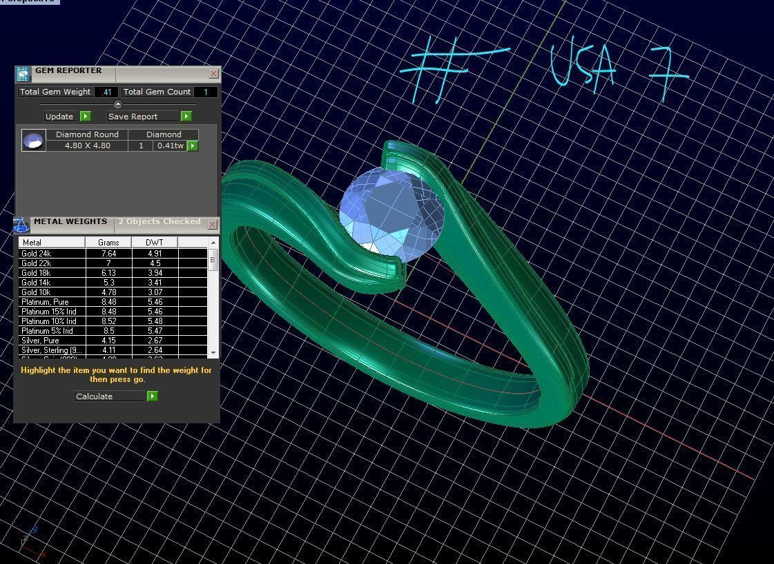 ZDR004 engagement ring with diamond in center 3D print model_5