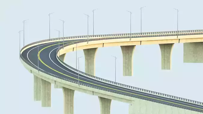 Full detailed Bridge model  Free 3D model