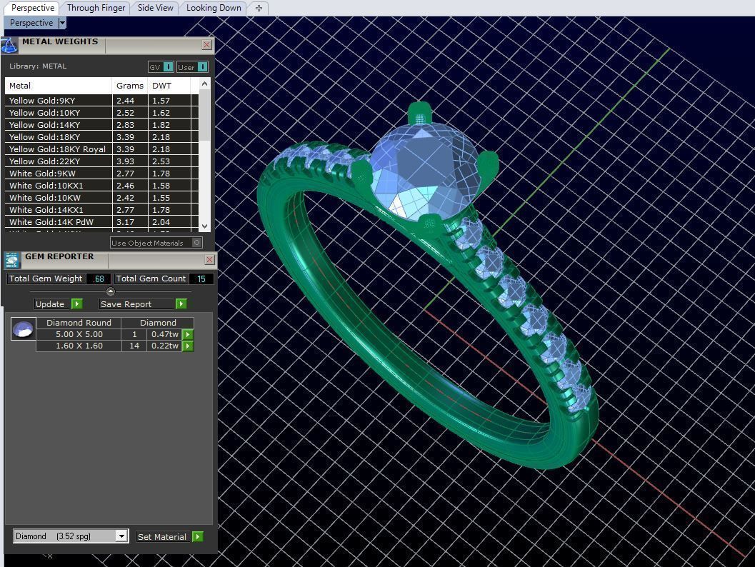 ZDR007 solitaire diamond engagement ring 3D print model_5