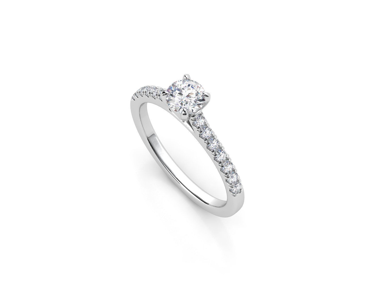 ZDR007 solitaire diamond engagement ring 3D print model_1