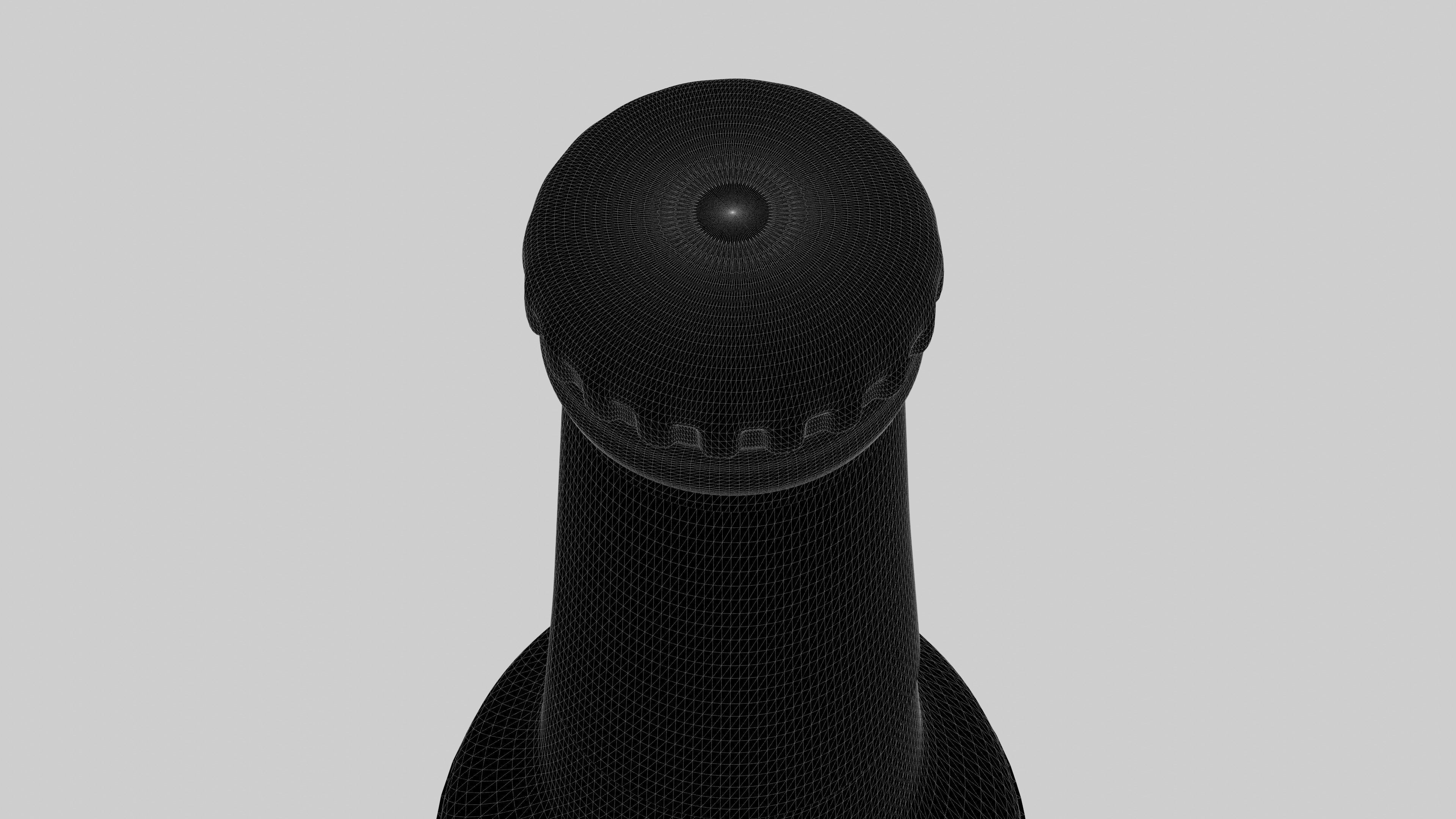 Russian beer bottle 3D model_7