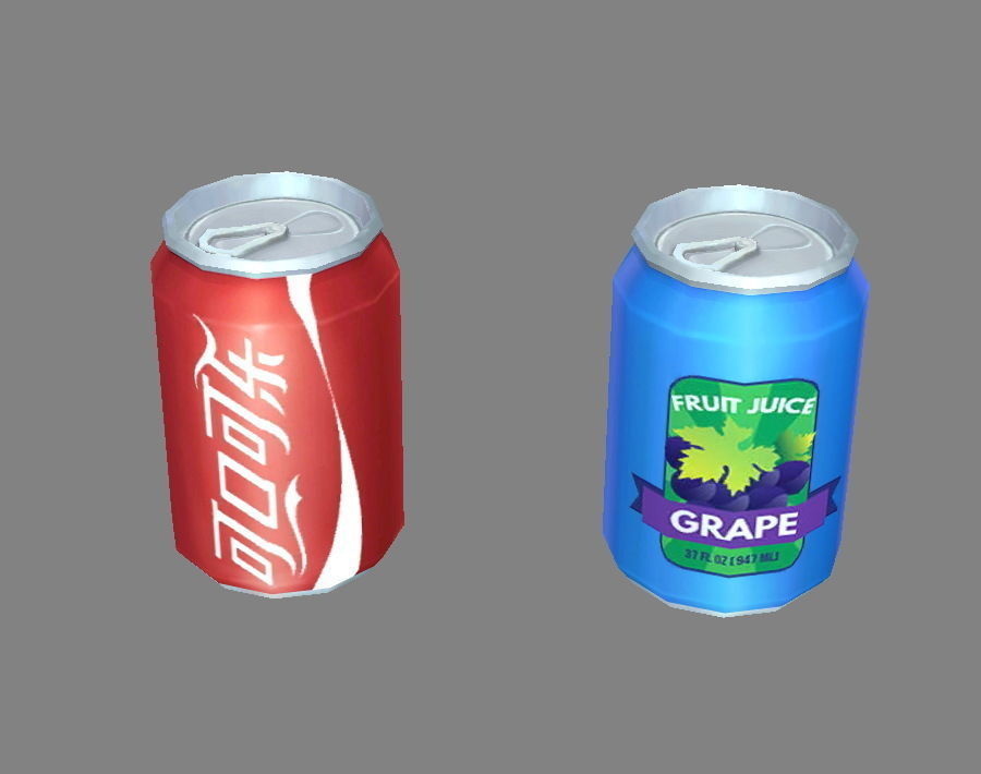 Carbonated drinks - Cans - Coca-Cola - soda - Recyclable wastes Low-poly 3D model_5