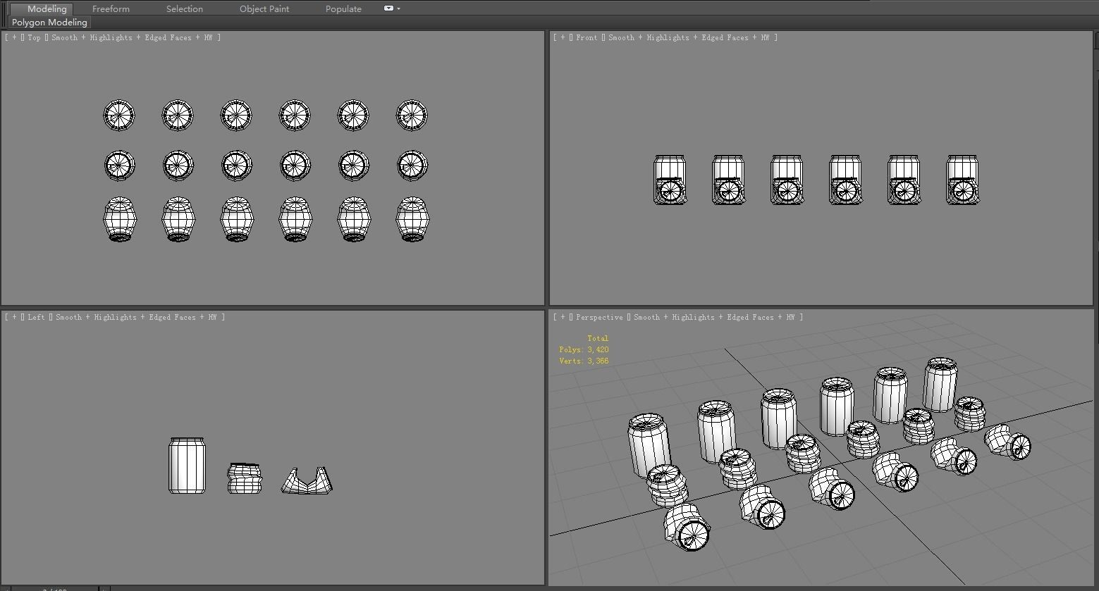 Carbonated drinks - Cans - Coca-Cola - soda - Recyclable wastes Low-poly 3D model_9