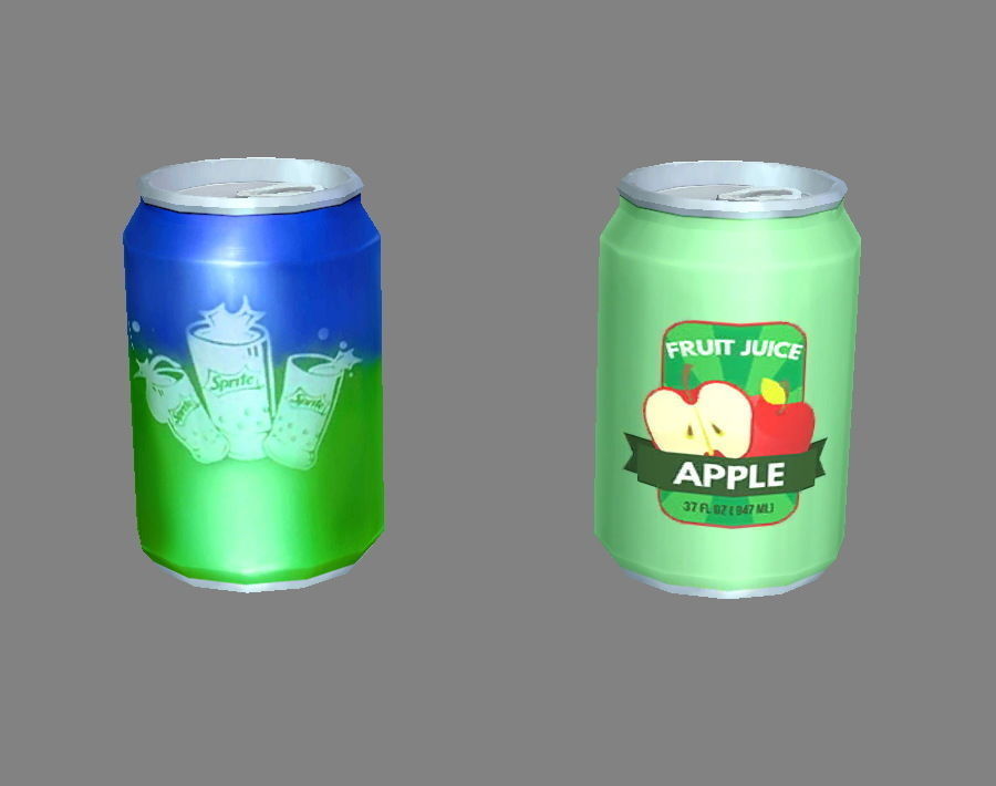 Carbonated drinks - Cans - Coca-Cola - soda - Recyclable wastes Low-poly 3D model_4