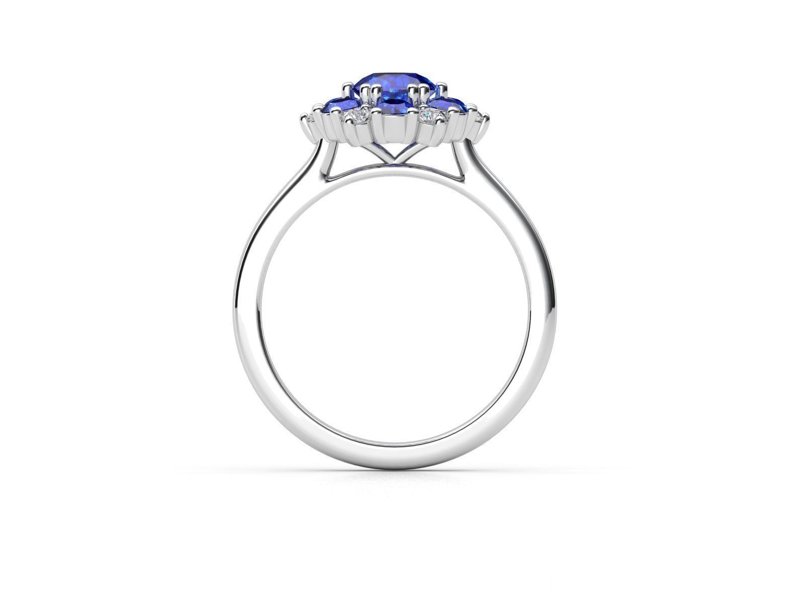 ZDR0011 sapphire and diamond ring 3D print model_3