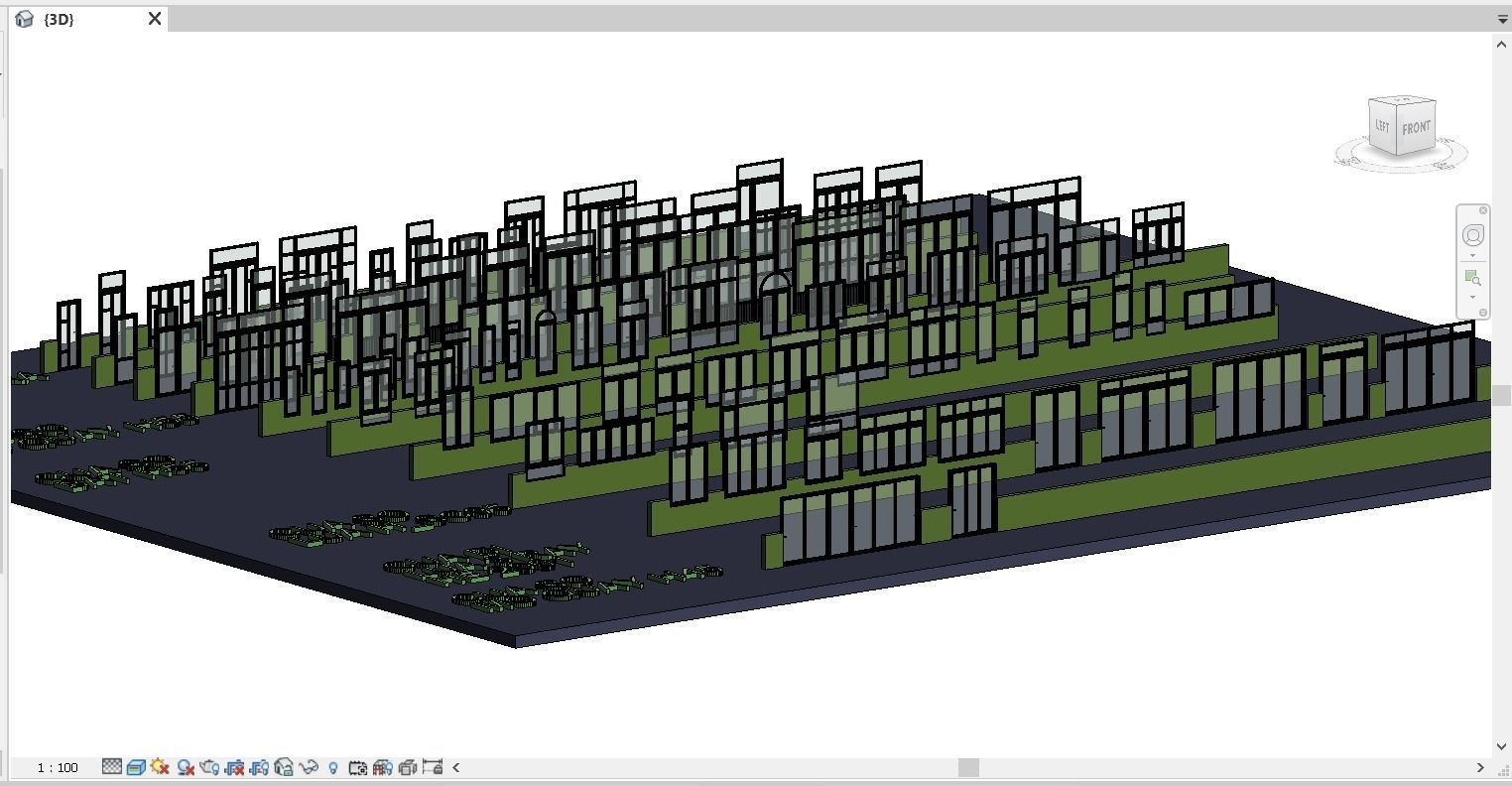 Customized xingfa aluminum doors Low-poly 3D model_1