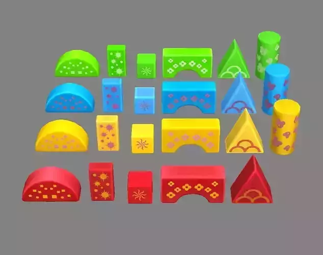 Cartoon toy color building blocks 