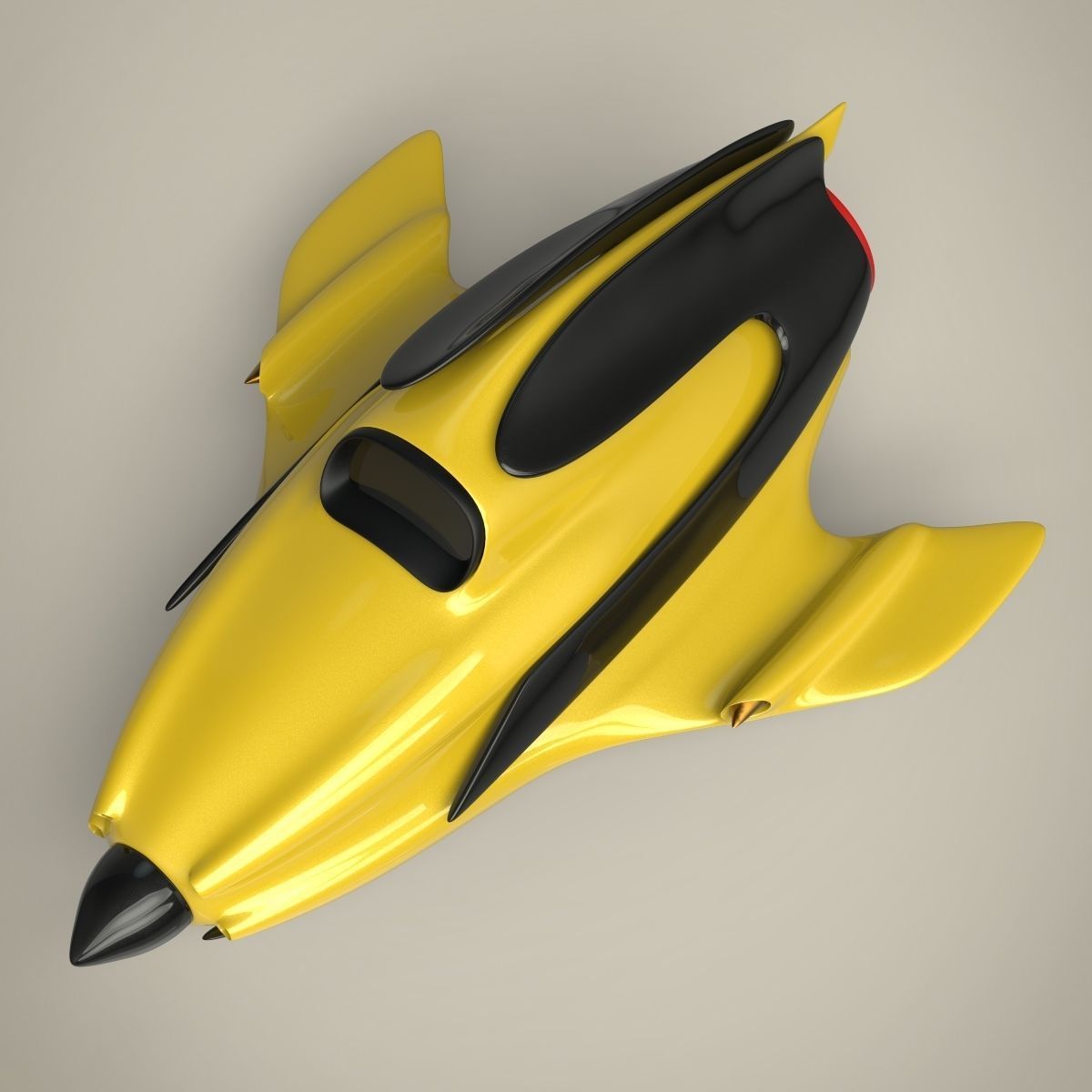 Spacecraft spaceship 3D model_7