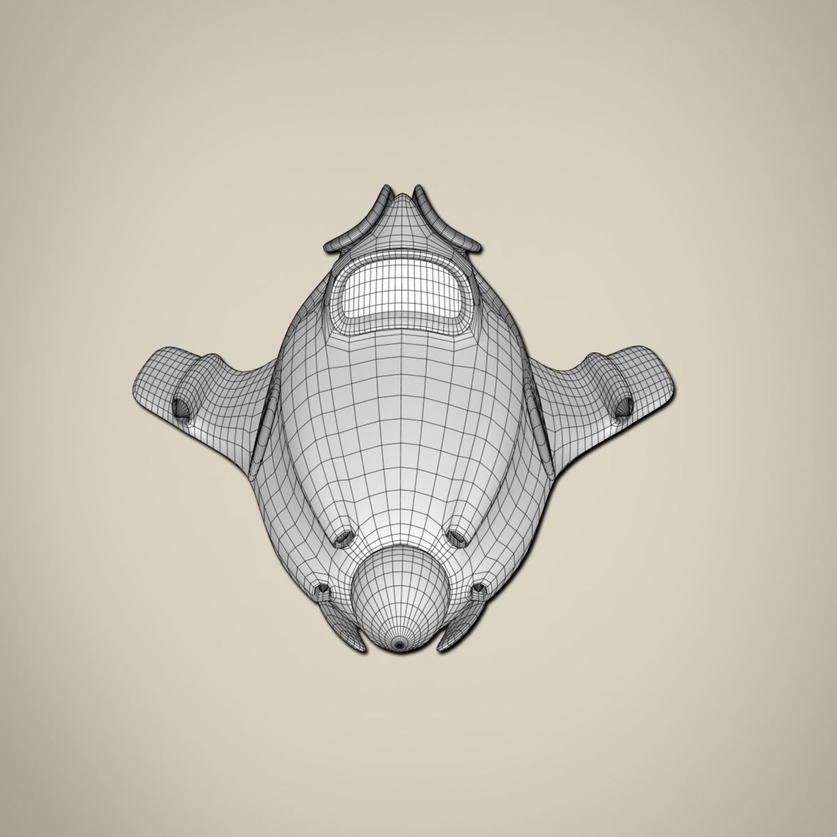 Spacecraft spaceship 3D model_9