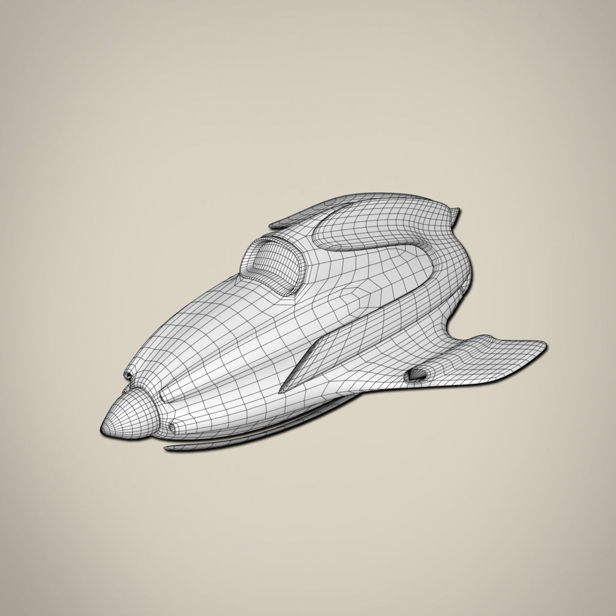 Spacecraft spaceship 3D model_8