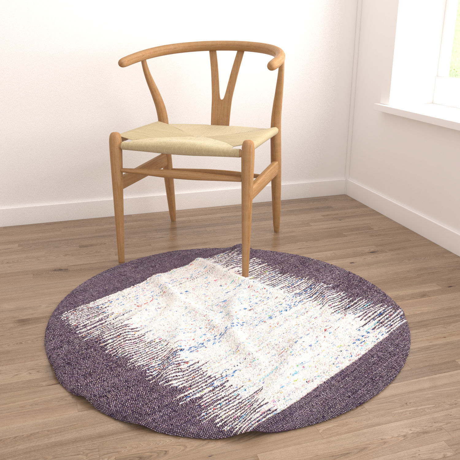 Round Rug Set 237 3D model_3