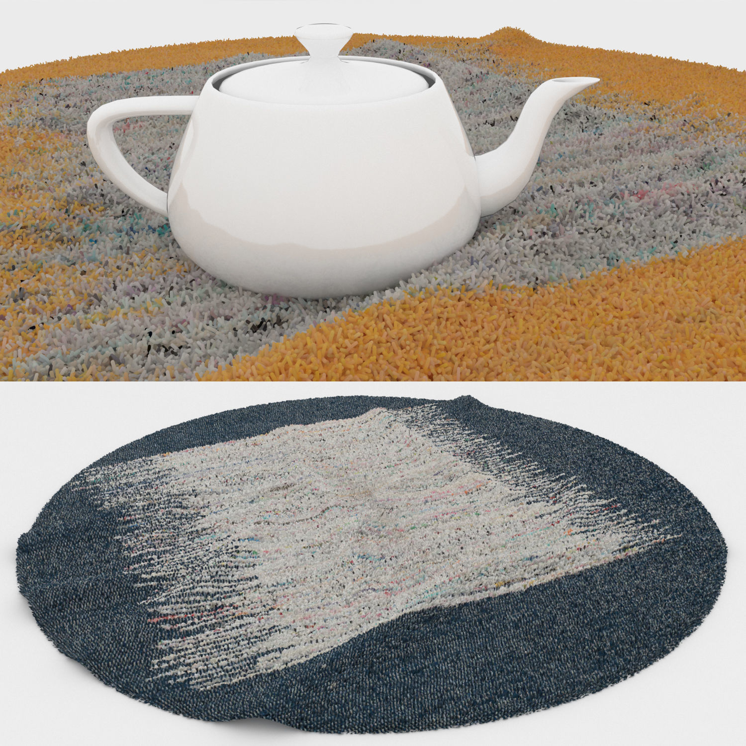 Round Rug Set 237 3D model_2