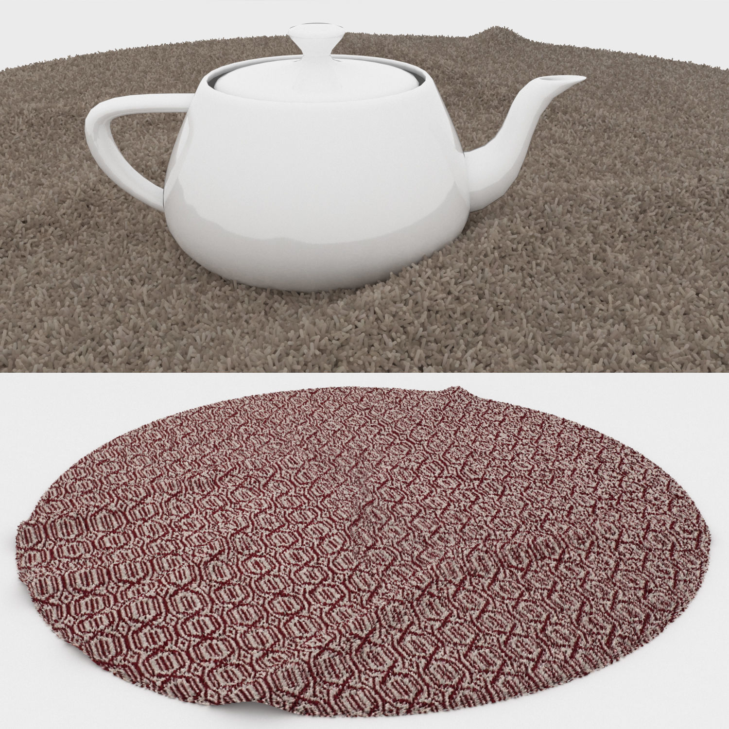 Round Rug Set 238 3D model_2