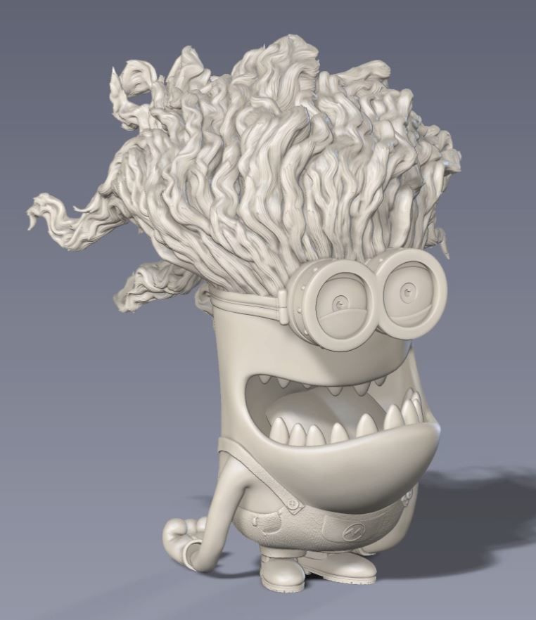 Minions - Crazy Purple Minion - HIGH POLY 3d PRINT FILE 3D print model_1