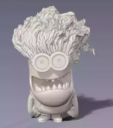 Minions - Crazy Purple Minion - HIGH POLY 3d PRINT FILE 3D print model