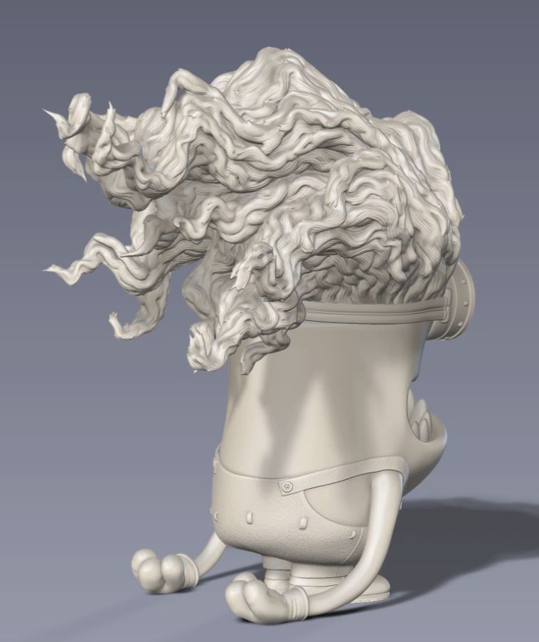 Minions - Crazy Purple Minion - HIGH POLY 3d PRINT FILE 3D print model_3