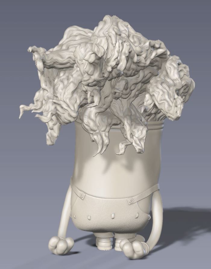 Minions - Crazy Purple Minion - HIGH POLY 3d PRINT FILE 3D print model_4