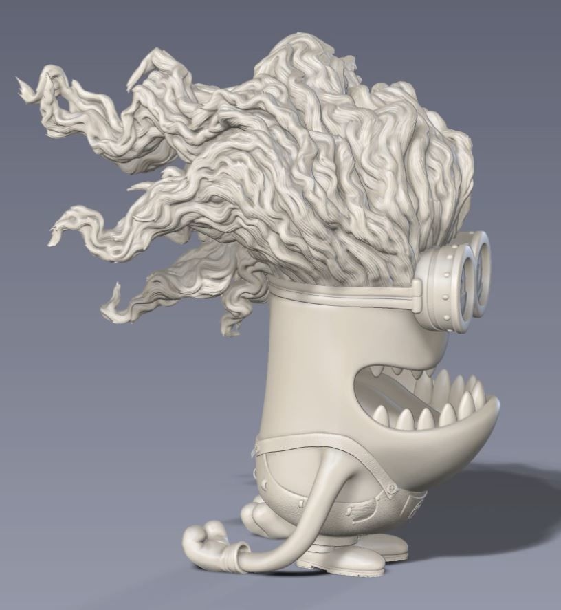 Minions - Crazy Purple Minion - HIGH POLY 3d PRINT FILE 3D print model_2