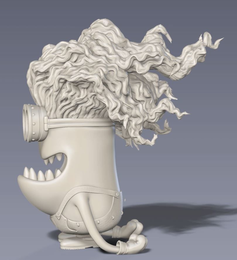 Minions - Crazy Purple Minion - HIGH POLY 3d PRINT FILE 3D print model_5