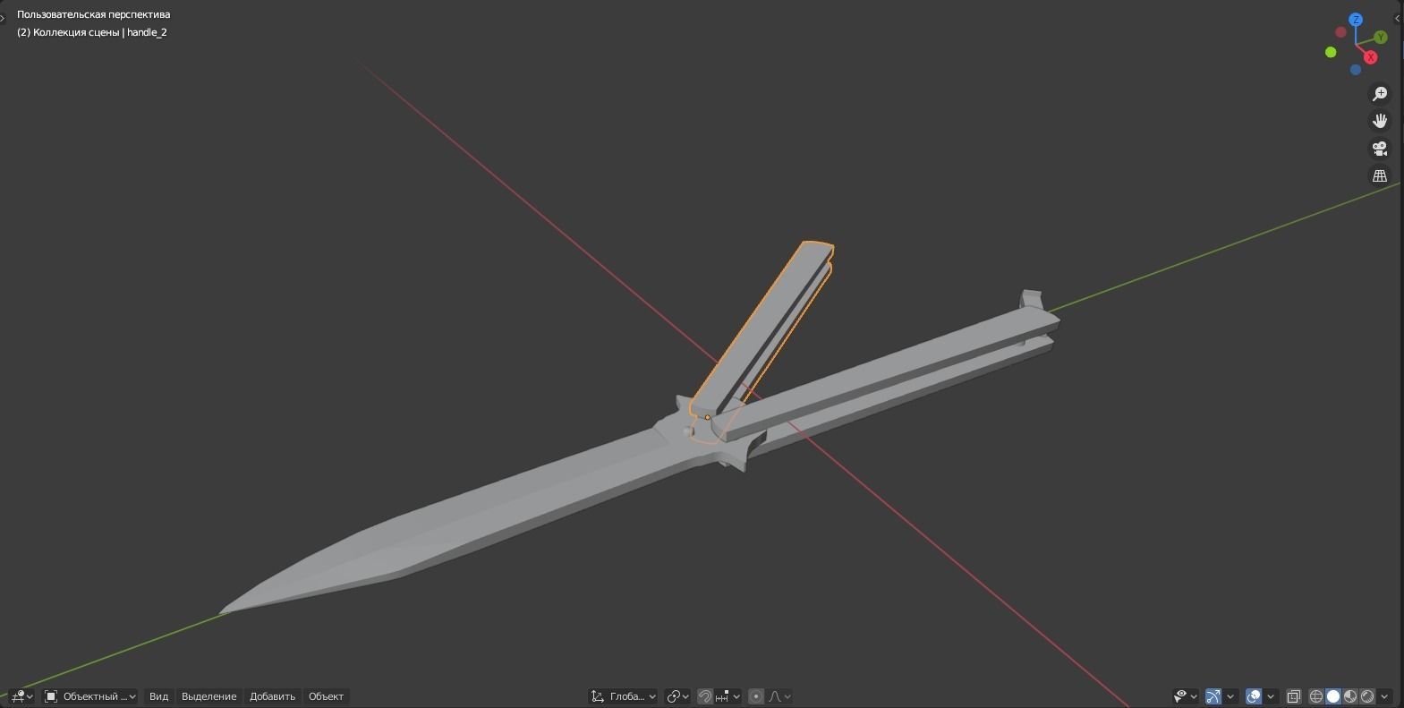 Butterfly knife low-poly 3d model Free low-poly 3D model_13