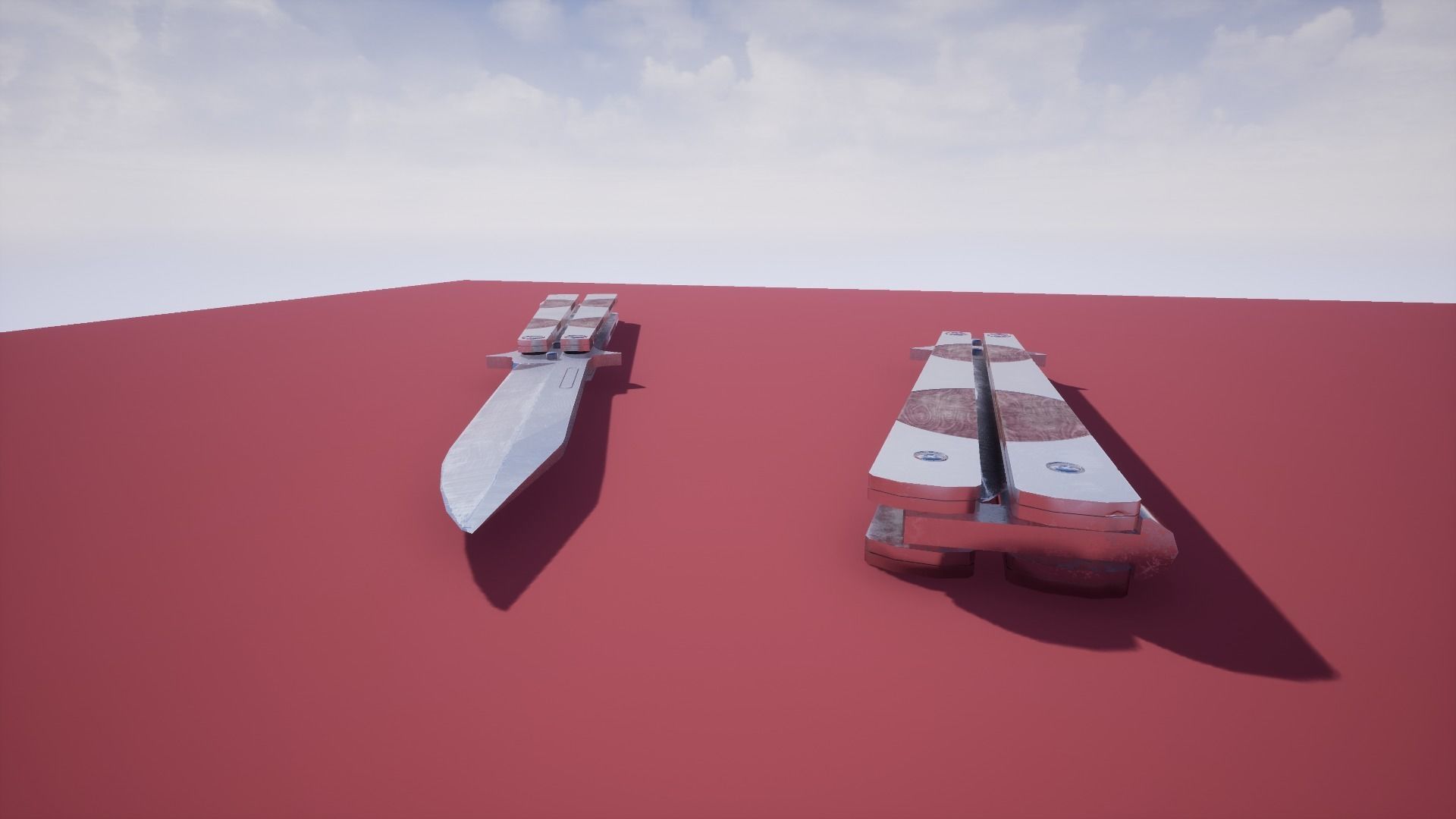 Butterfly knife low-poly 3d model Free low-poly 3D model_9