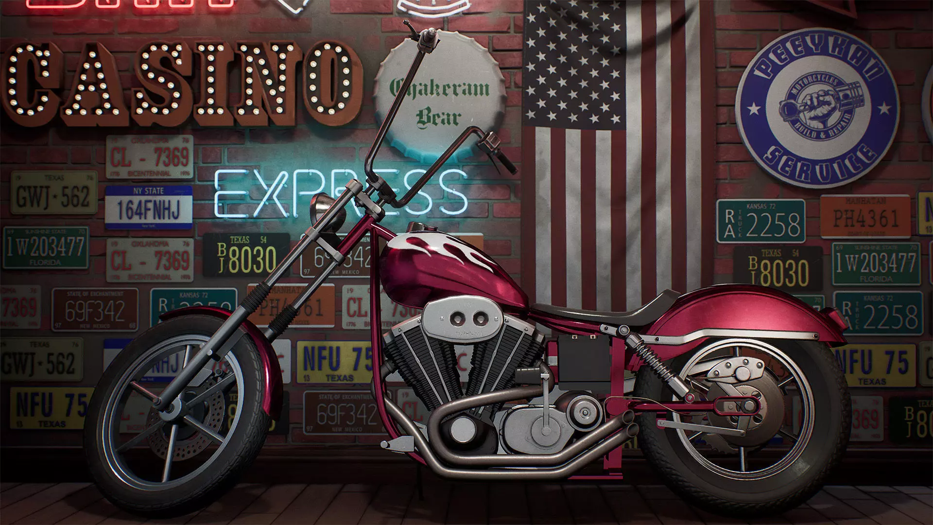 Fuel Bar Low-poly 3D model_5