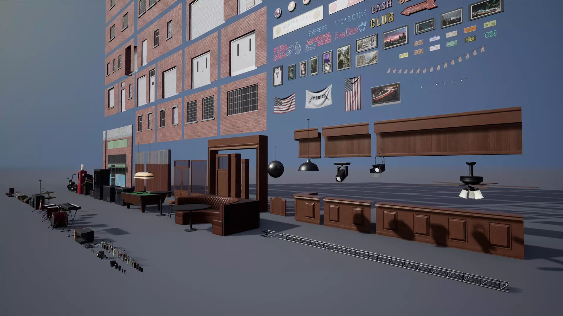 Fuel Bar Low-poly 3D model_20