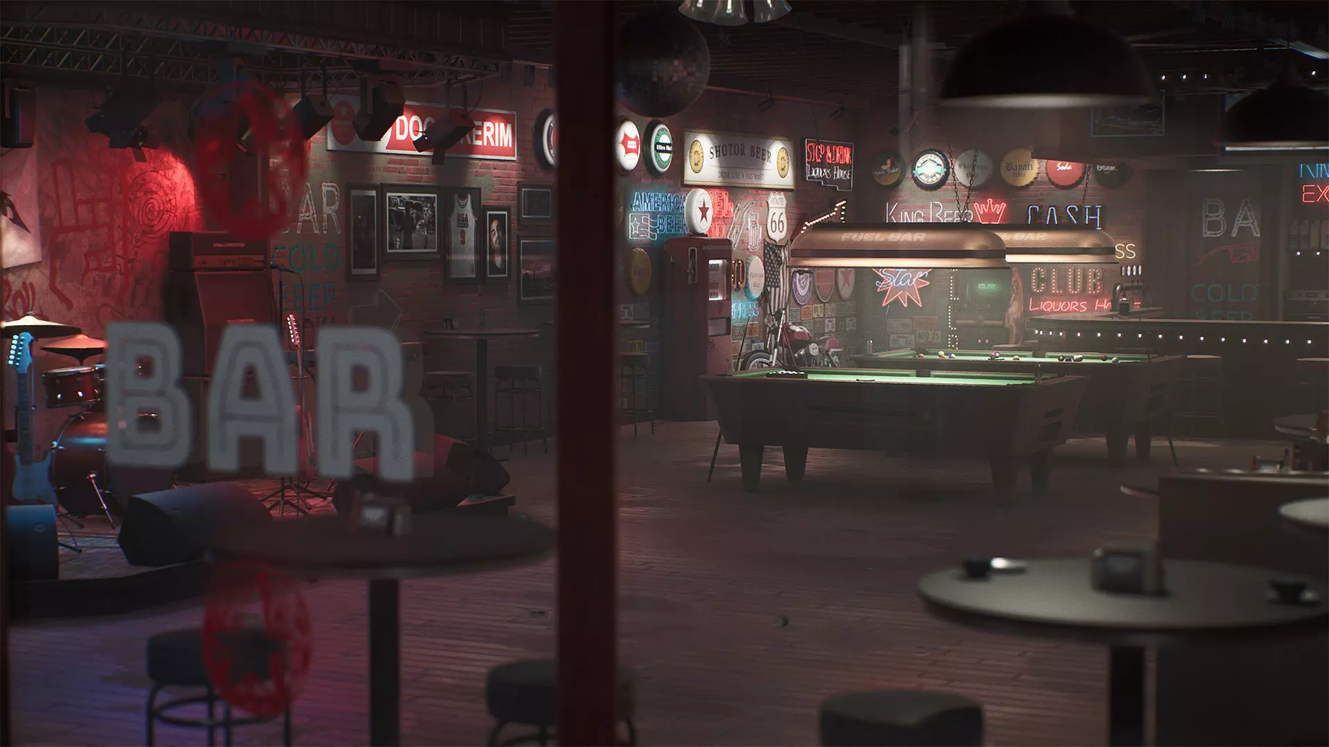 Fuel Bar Low-poly 3D model_7