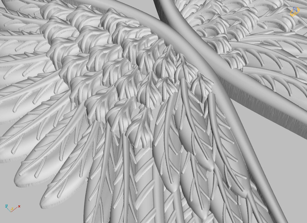 Angel wings pendant 3D print model_17