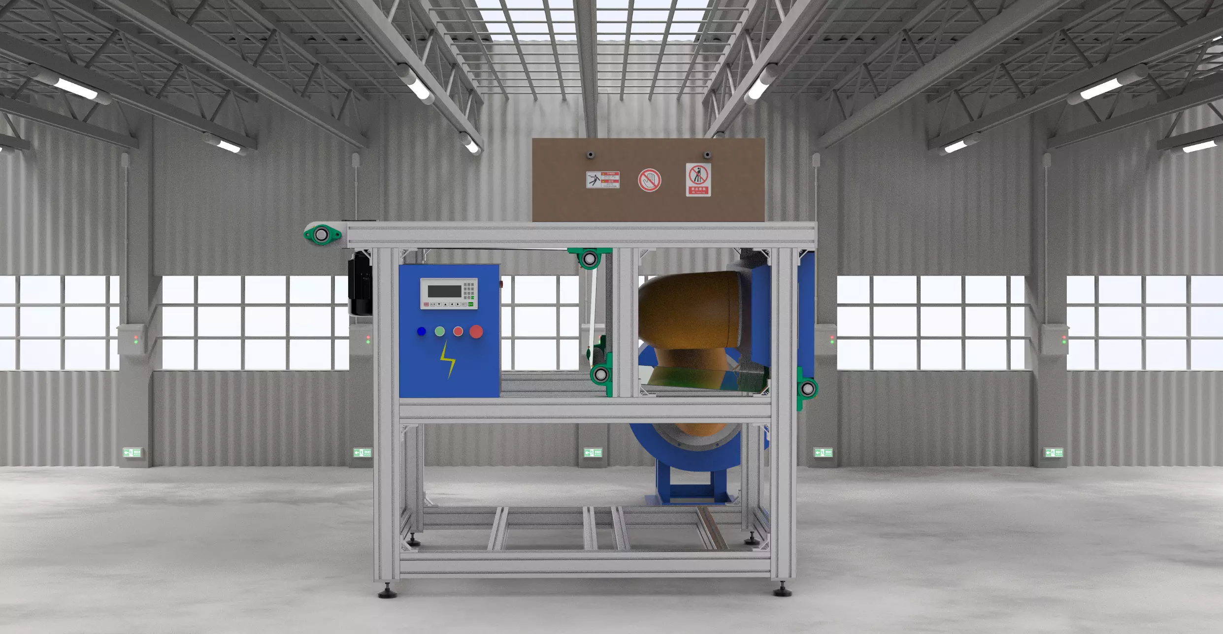 Rapid cooling conveyor Free 3D model