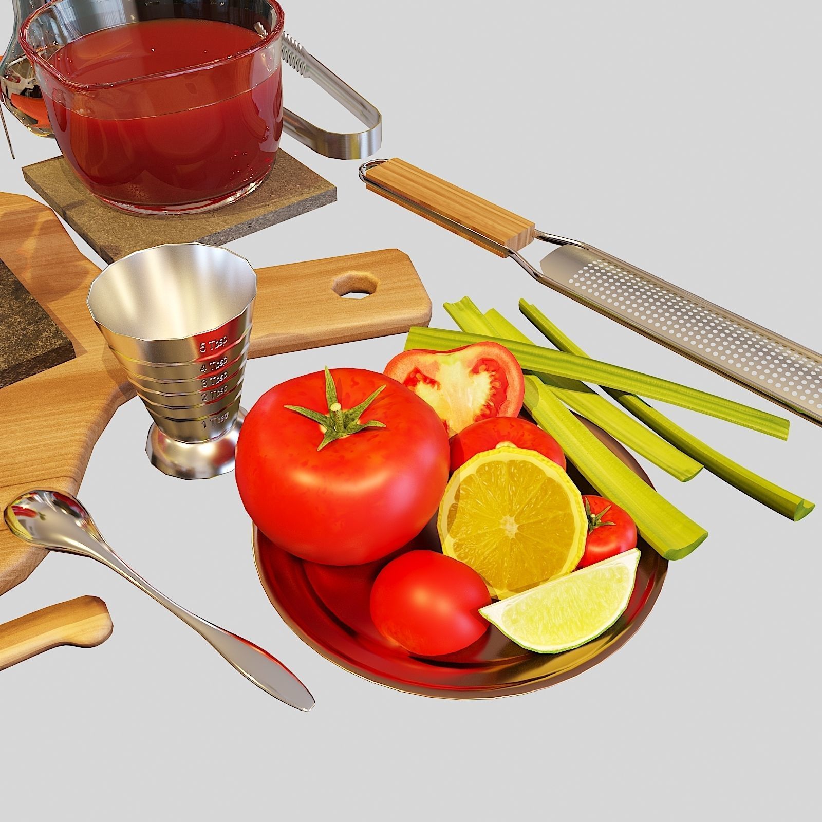 Cocktail Set Bloody Mary 3D model_15