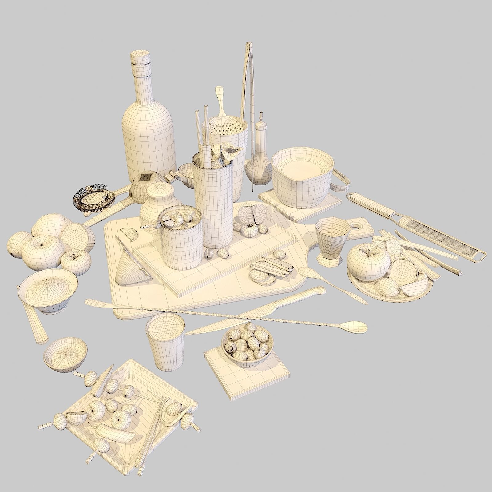 Cocktail Set Bloody Mary 3D model_7
