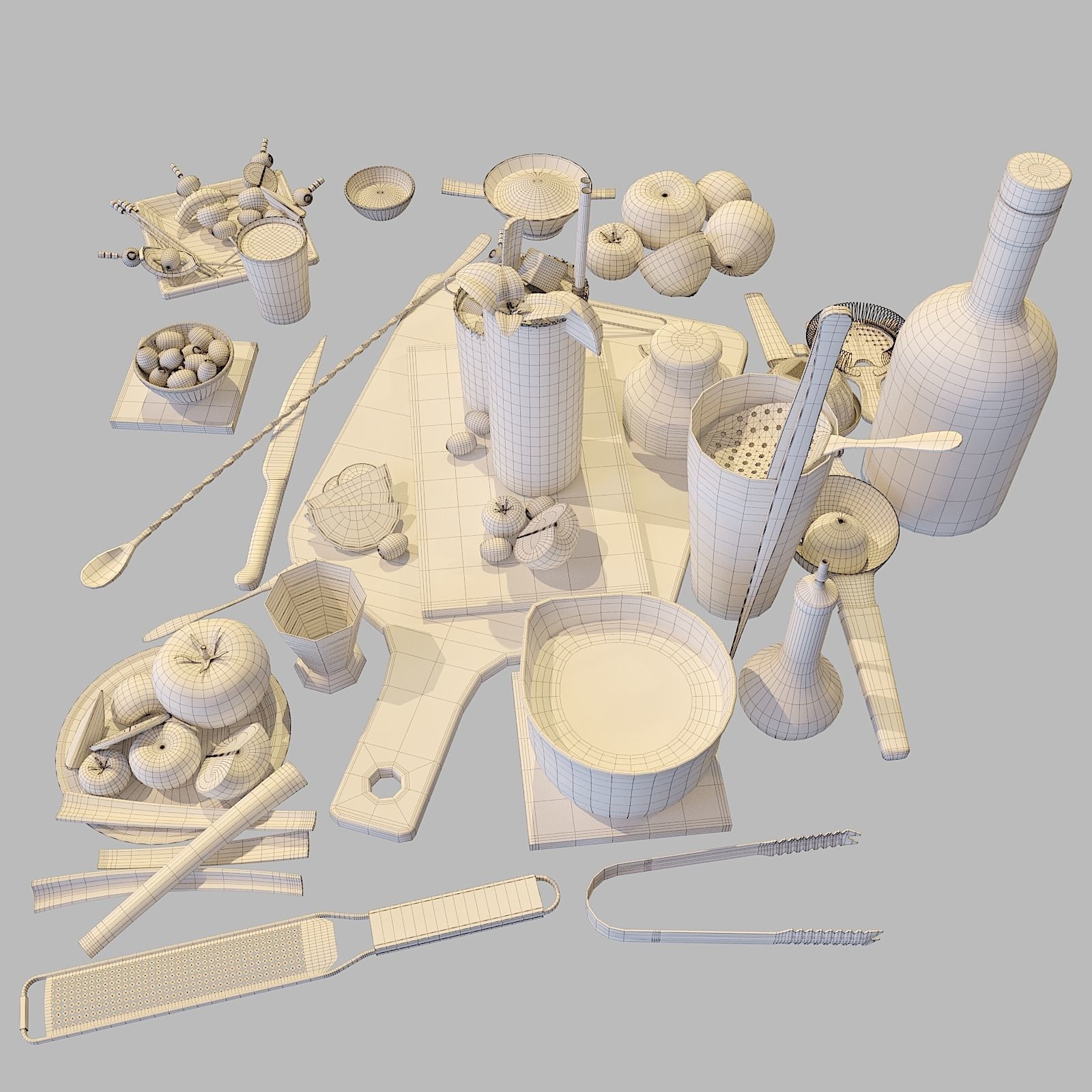 Cocktail Set Bloody Mary 3D model_10
