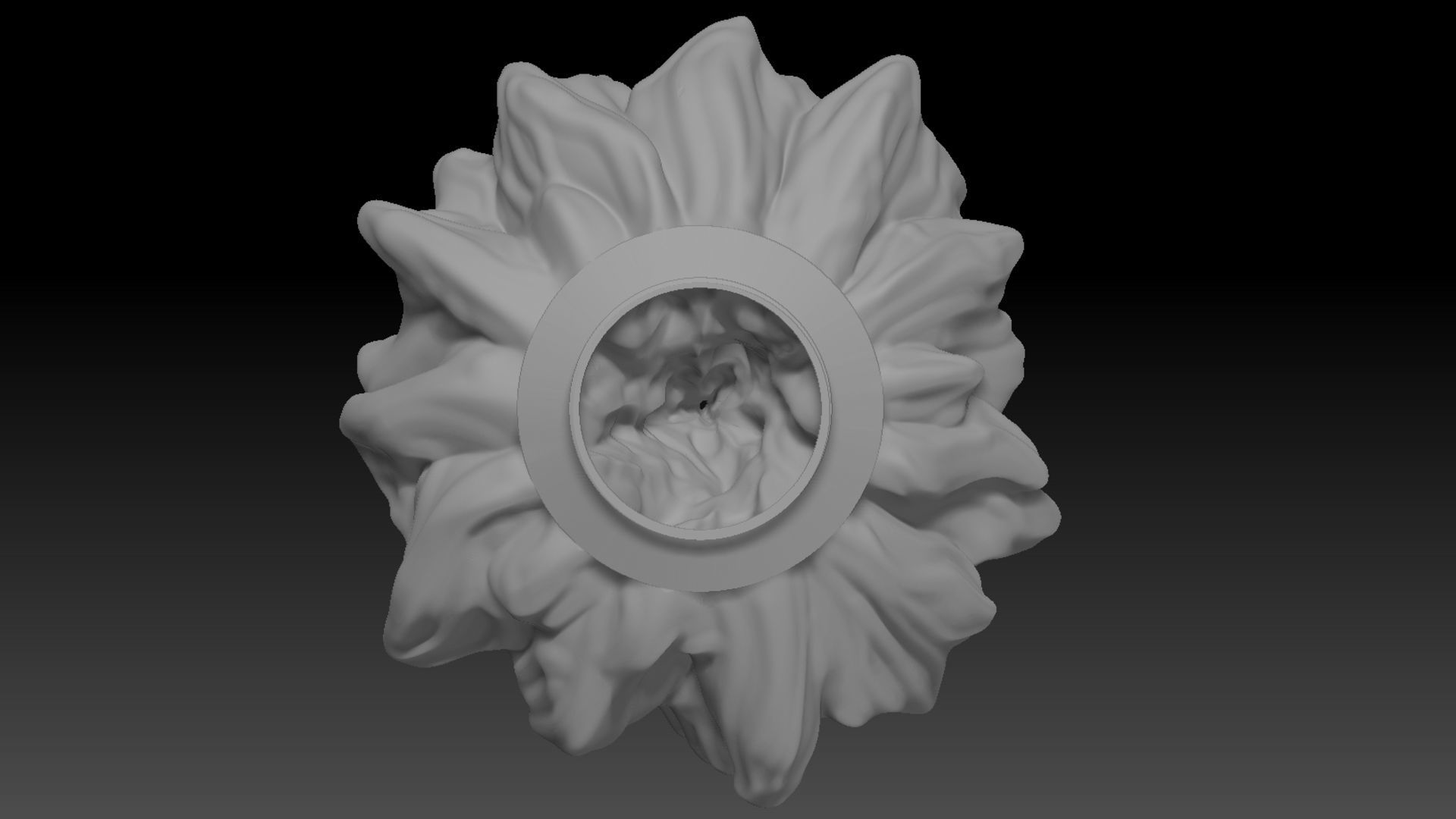 Flame lampshade 3D print model_8