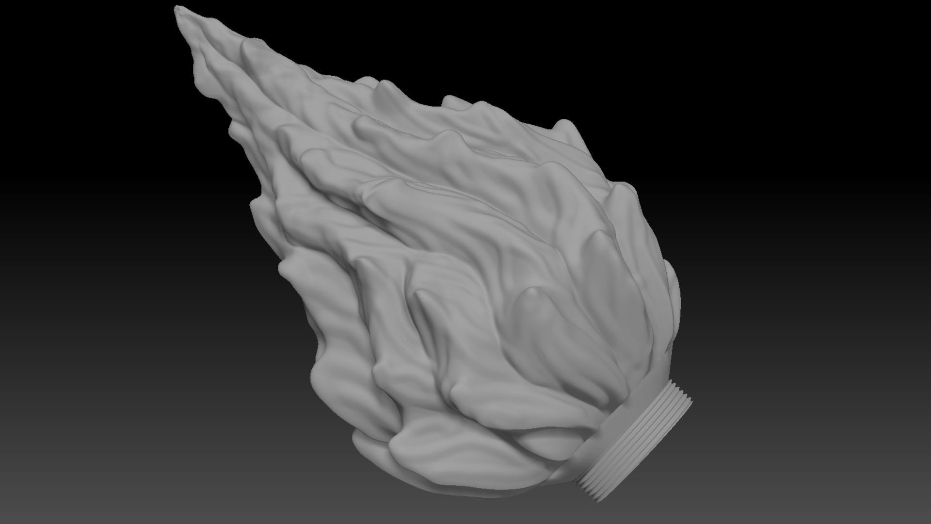 Flame lampshade 3D print model_7