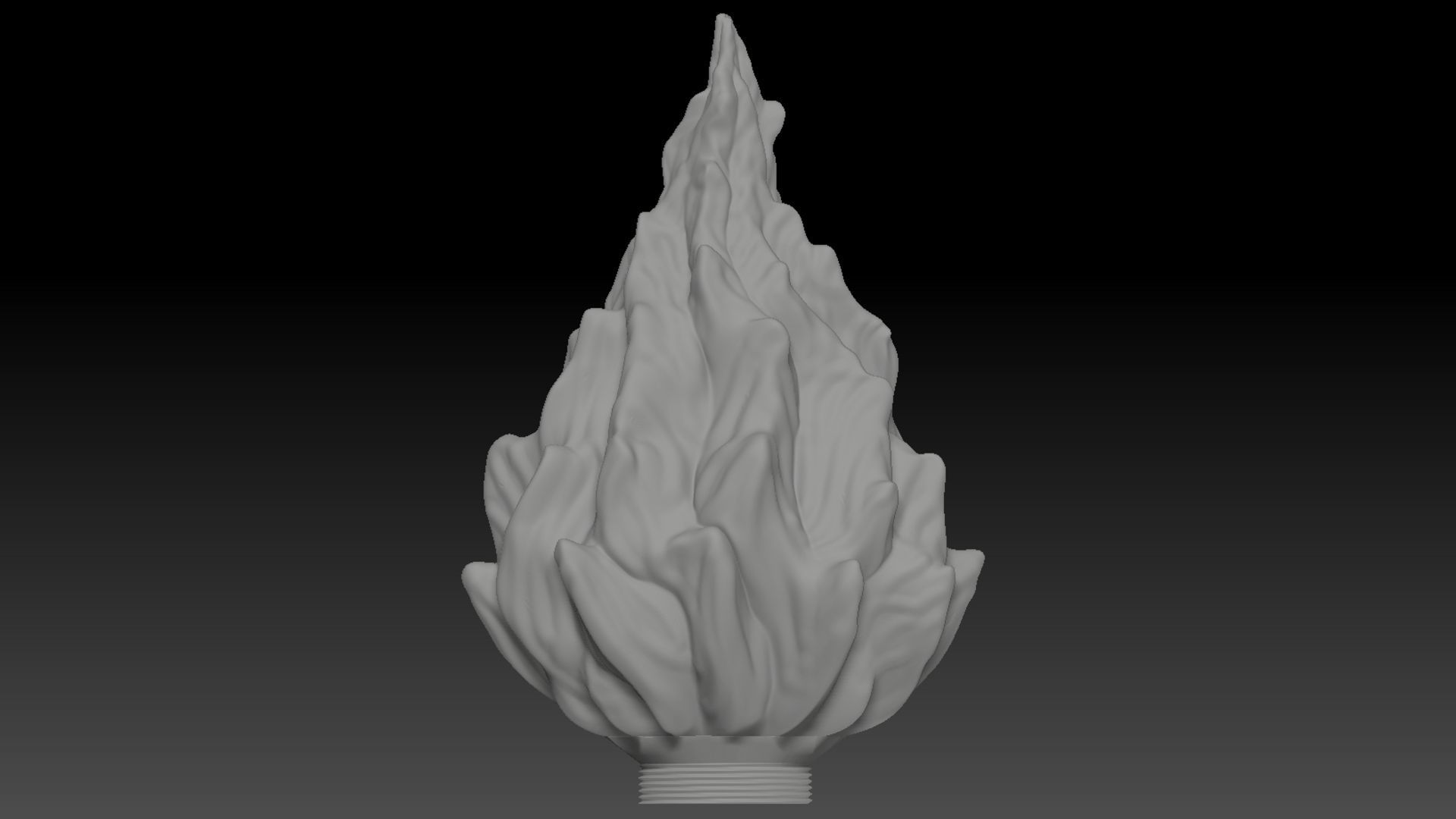Flame lampshade 3D print model_9