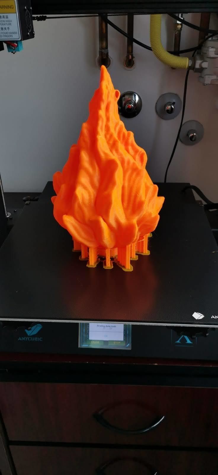 Flame lampshade 3D print model_2