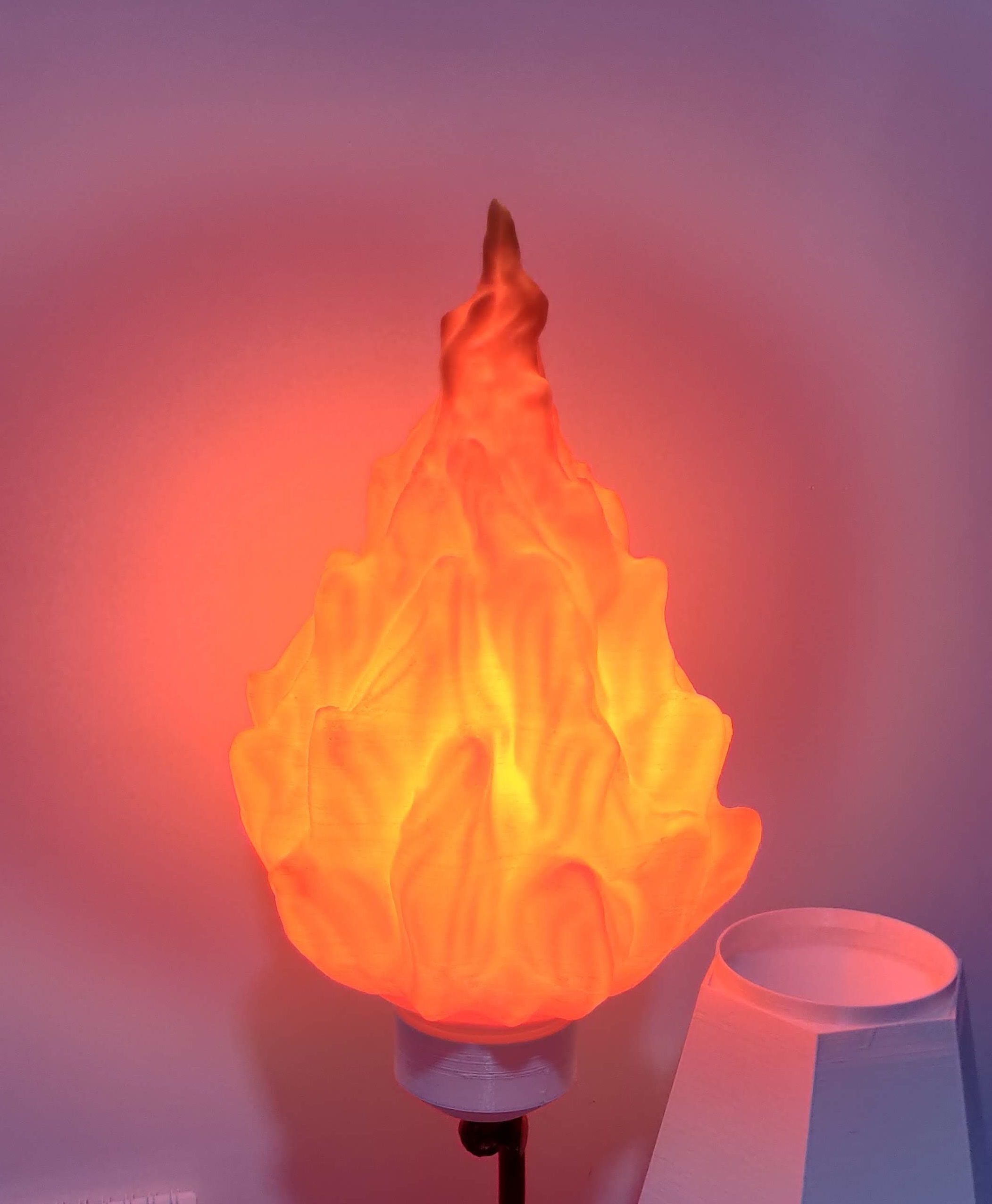 Flame lampshade 3D print model_1