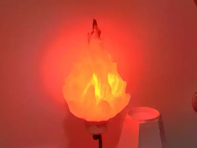 Flame lampshade