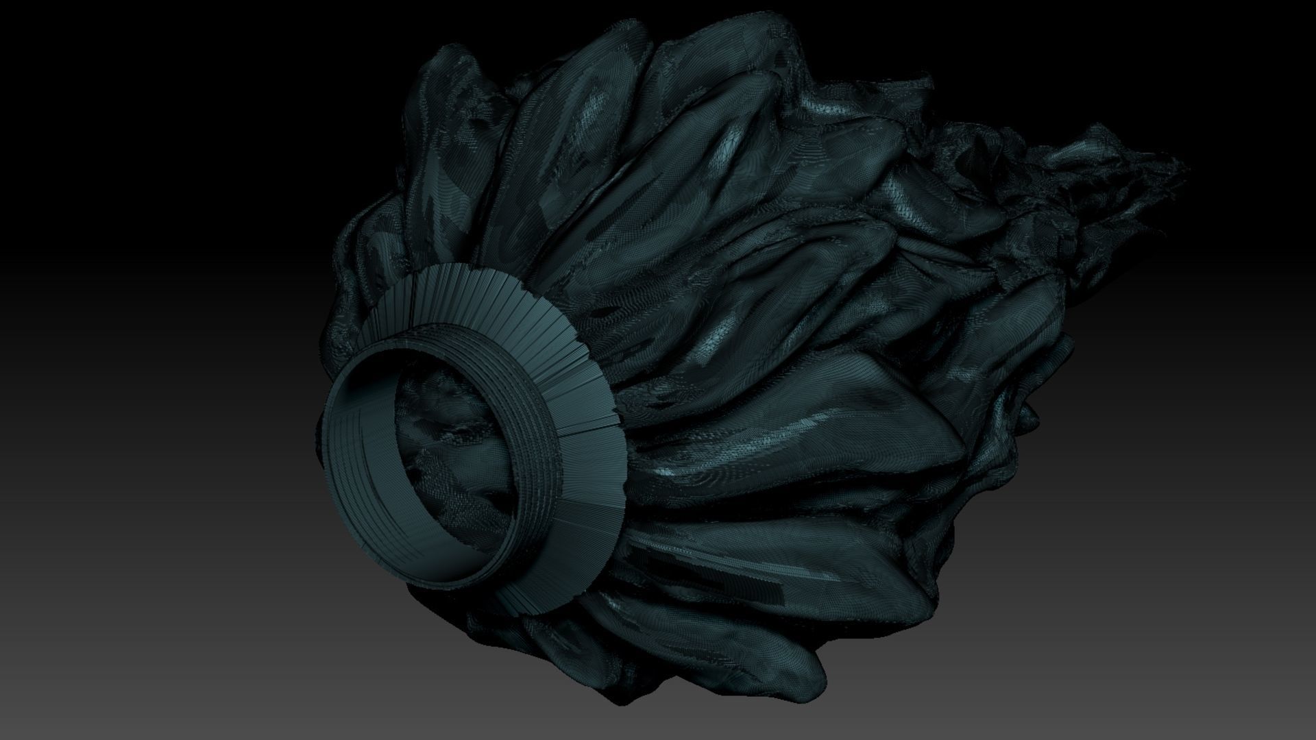 Flame lampshade 3D print model_5