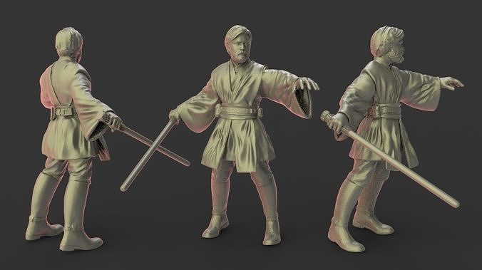 Star wars legion Obi Wan Kenobi miniature 3D print model